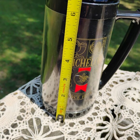 Michelob advertising Thermo-Serv black thermal plastic stein shaped mug Made USA - Picture 8 of 10